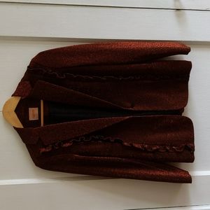 NWOT Metallic ruffle blazer Scotch and Soda